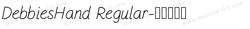 DebbiesHand Regular字体转换